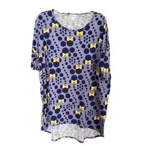 #54 Lularoe Disney Irma top large purple blue yellow